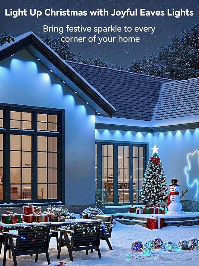 Permanent Outdoor Lights, 100FT RGB IP67 Waterproof Eaves Lighting, Smart LED Outside House Lights with App/Remote Control for Halloween, Christmas Decor, Holiday, Party, Daily, All Year-Round