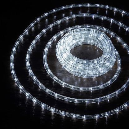 WYZworks 108LEDs 10ft LED Outside Rope Lights, Outdoor ETL Certified Waterproof Permanent 360 Degree Light Emitting, Flexible Tube, Connectable, Christmas Palm Tree Exterior Landscape, Cool White