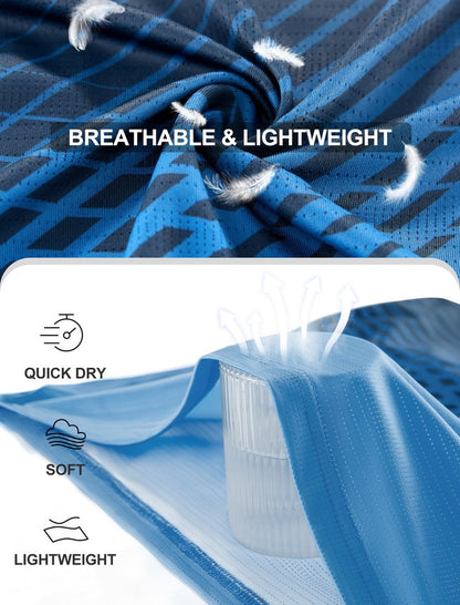 Men's Athletic Running T-Shirts Quick Dry Gym Workout Shirts Moisture Wicking Short-Sleeve Lightweight Sports Tee Tops Performance Activewear Gradient Green M