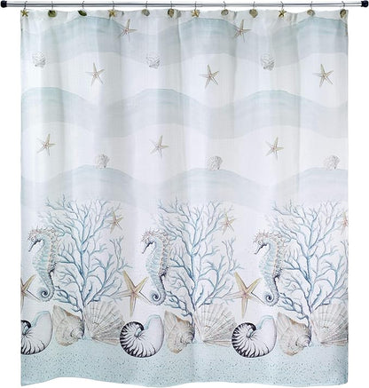Avanti Linens - Fabric Shower Curtain, Sea Inspired Bathroom Decor