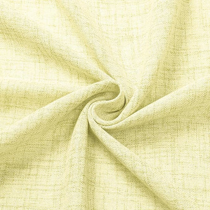 Tollpiz Linen Curtains Bedroom Rod Pocket Semi Sheer Curtain Burlap Light Filtering Thick Linen Drapes for Living Room, 54 x 84 inches Long, Cream Yellow, Set of 2 Panels