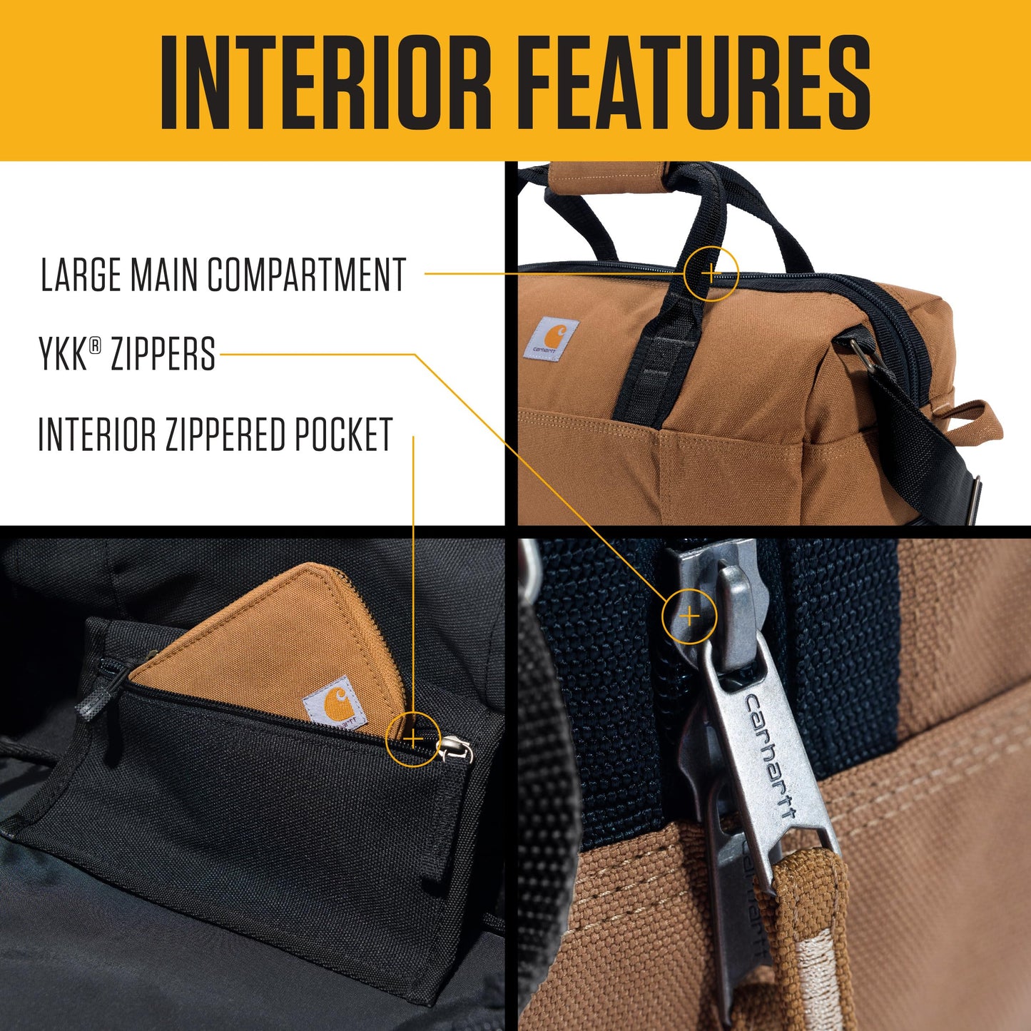 Carhartt Classic Duffels, Heavy-Duty Bag for Jobsite, Gym, & Travel, 35L, Carhartt Brown