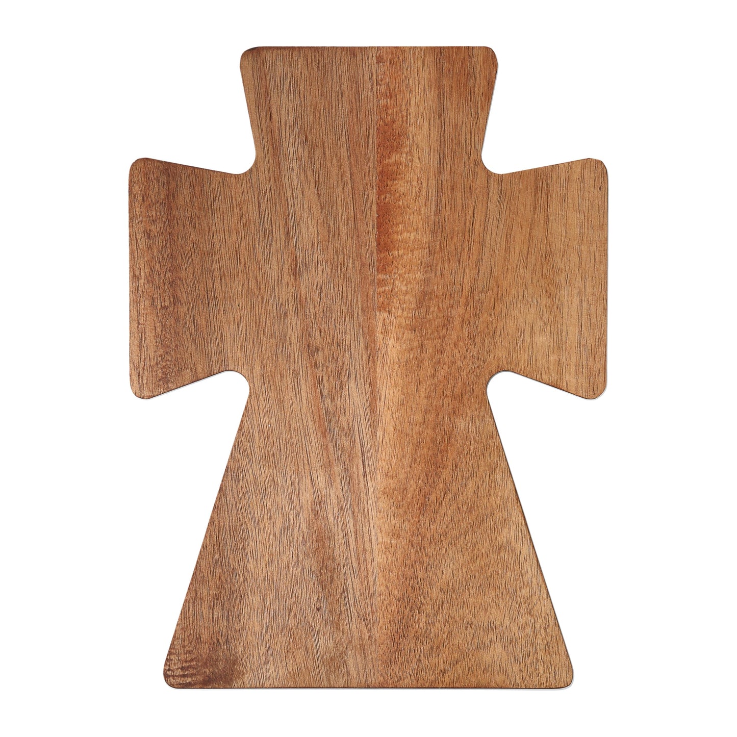 Pavilion - Serve One Another In Love - 12" x 8.75" Cross-Shaped Acacia Wood With Spreader Charcuterie Bread Cheese Serving Board Inspirational Spiritual Faith Religious God Jesus Church Friend Gift