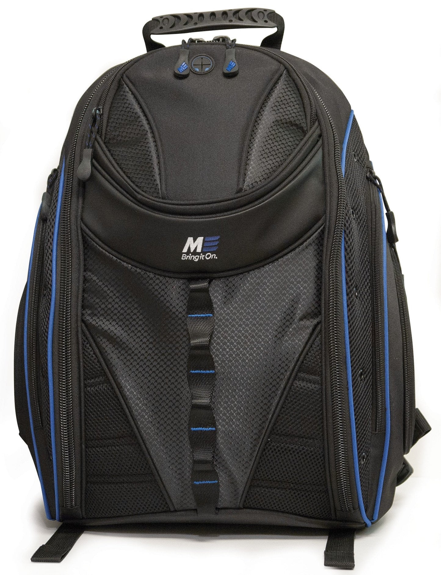 Mobile Edge Express 2.0 Laptop Backpack for Men and Women, Compatible with PC and Mac Laptops 16-17 Inch, Travel Work Business Computer Bag, MEBPE32, Black with Royal Blue Trim