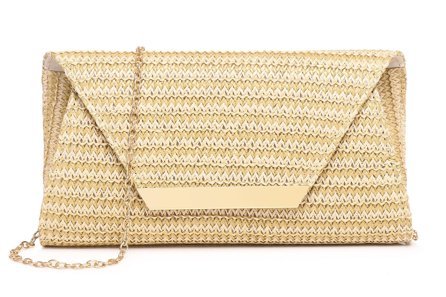 MUDUO Women Patent Leather Fashion Clutch Purses Evening Bag Handbag Christmas gift (Khaki)