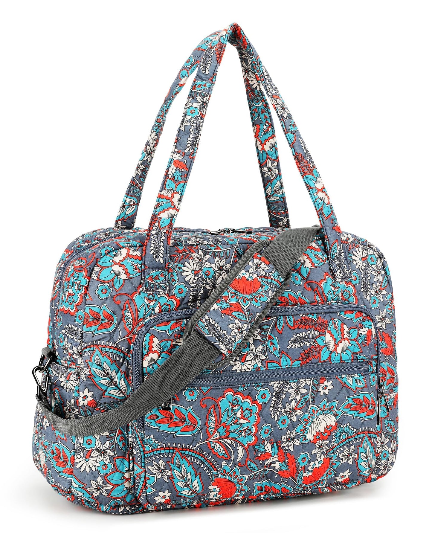 Searock Quilted Travel Duffle Bag, Weekender Overnight Bags for Women Travel, Carry On Duffel Bags for Airplanes Orange