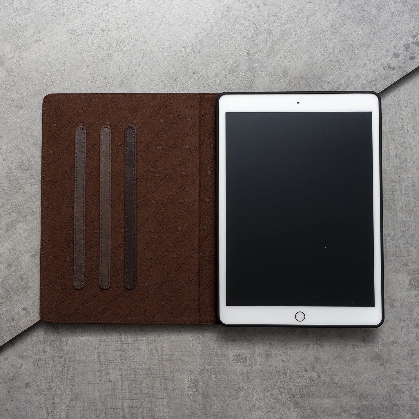 Porter Riley - Leather Case for iPad Pro 12.9" 6th / 5th / 4th Gen. Premium Genuine Leather Stand/Cover/Flip Case (Chocolate Brown)