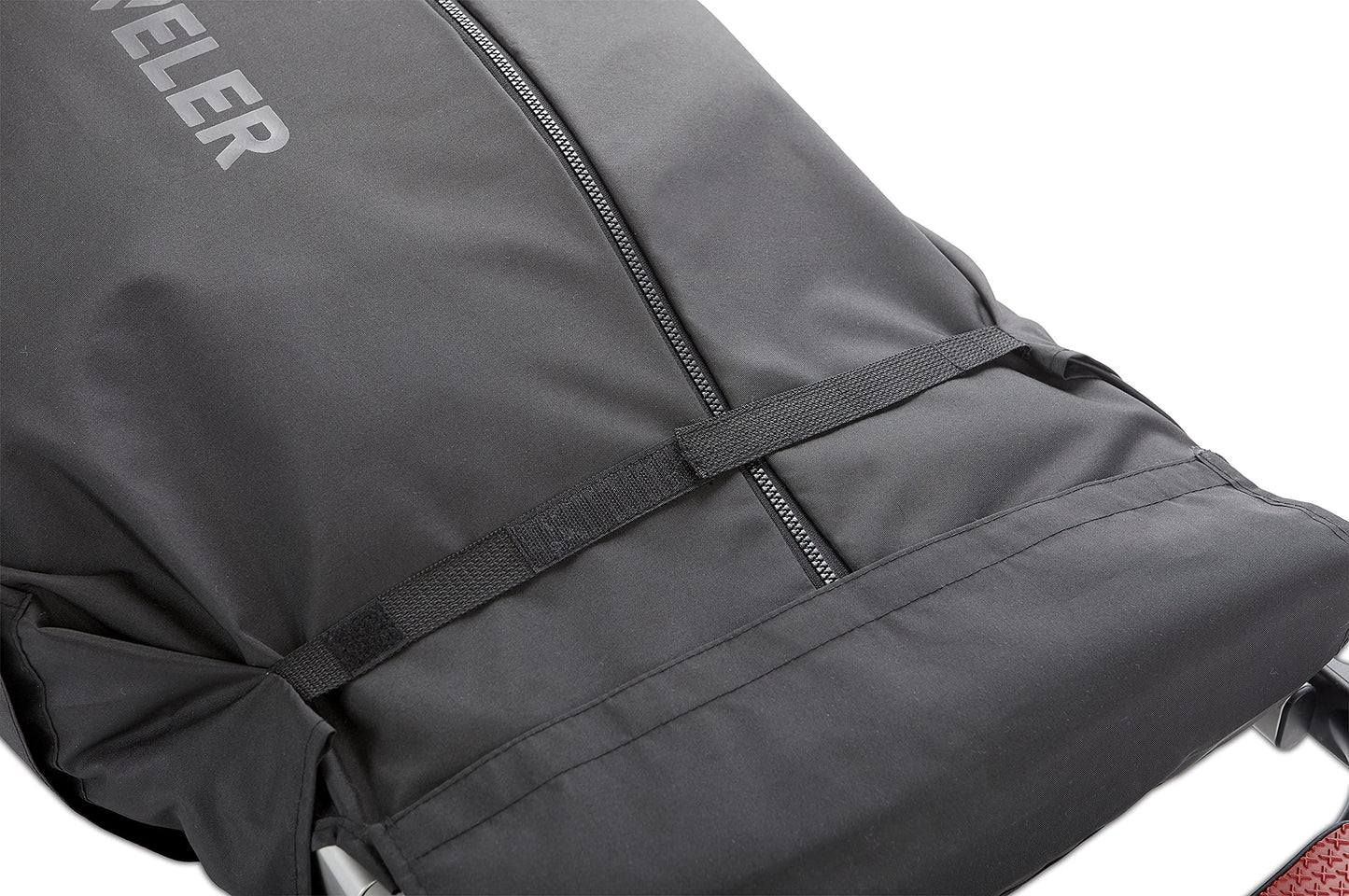 Weber Traveler Cargo Protector Grill Cover, Black – Form‑Fitted Grease‑Resistant Cover with Tool Storage Pockets, Heavy-Duty & Water Resistant for Easy Transport