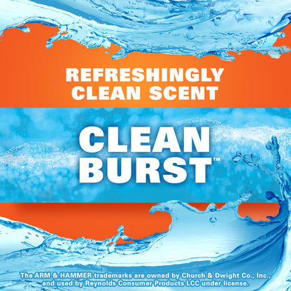 Hefty Ultra Strong 13 Gallon Trash Bags, Tall Kitchen Trash Bags 13 Gallon Size, Drawstring Closure, Continuous Odor Control, White, Clean Burst Scent, 40 Bags