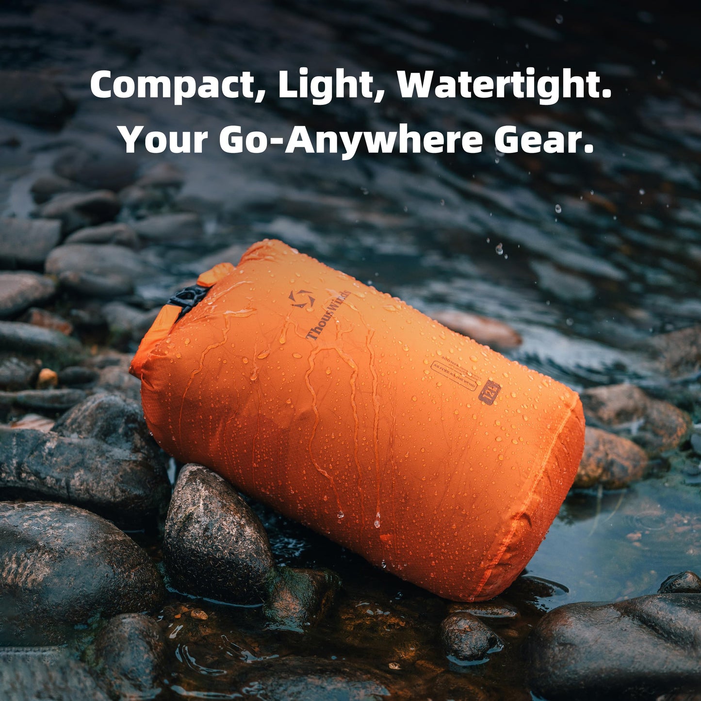 Thous Winds 12L Ultralight Dry Bag, Compact Roll Top Waterproof Pouch for Hiking, Swimming, and Kayaking