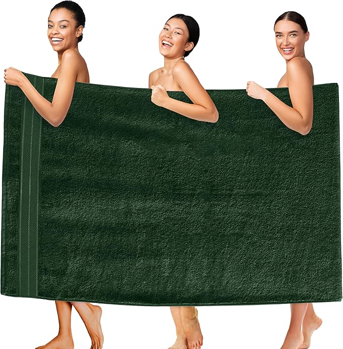 Elegant Comfort Three Line Popcorn Extra Large Luxury Bath Towel