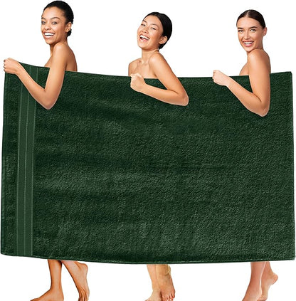 Elegant Comfort Three Line Popcorn Extra Large Luxury Bath Towel