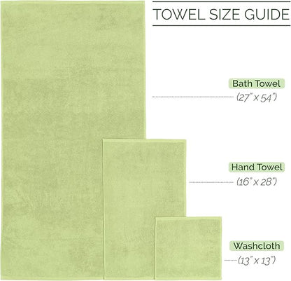 Elegant Comfort Luxury 6-Piece Towel Set, Premium Soft 100% Turkish Cotton