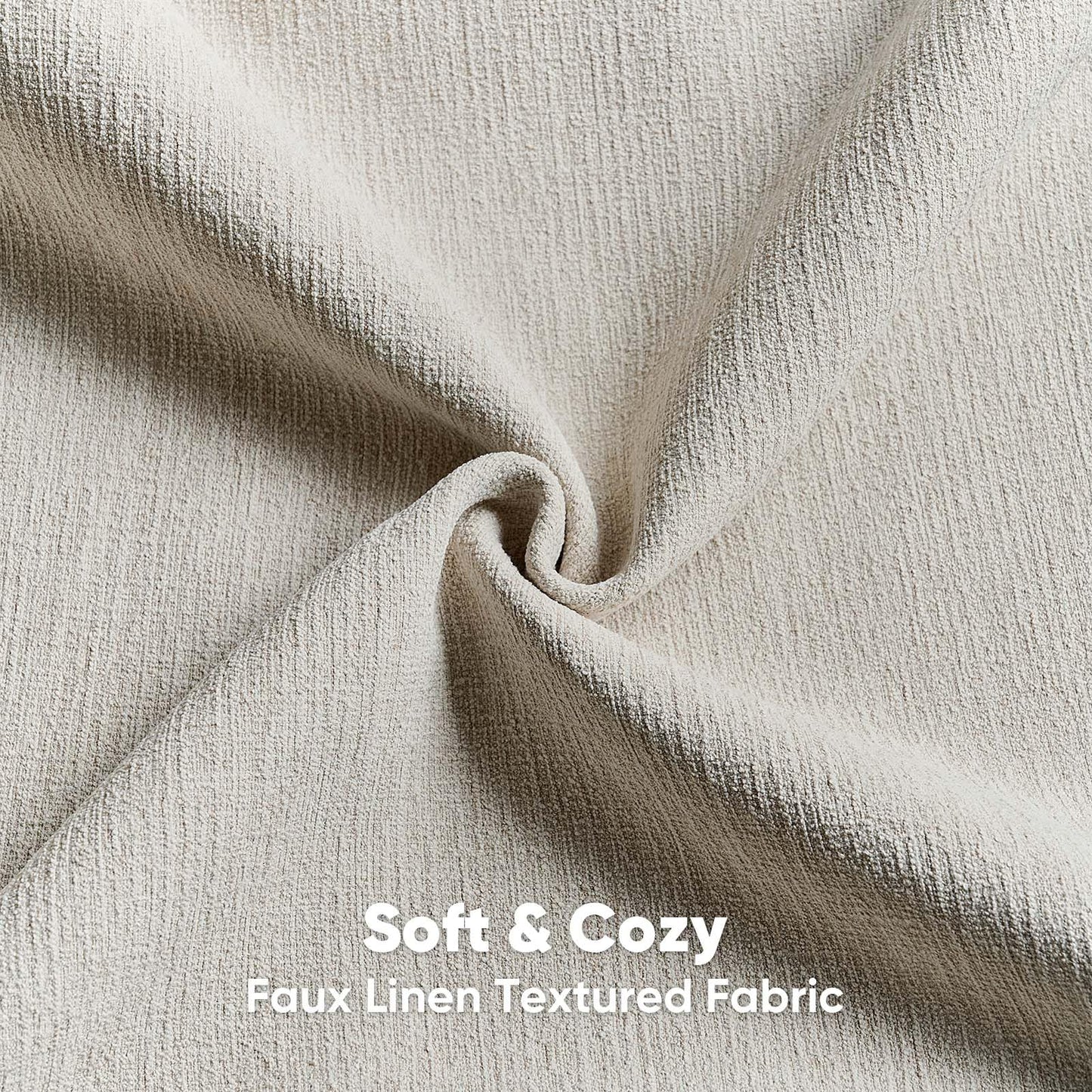FUTEI Pack of 2 Chenille Decorative Throw Pillow Covers 18x18 Inch,Soft Cozy Faux Linen Textured Cushion Case,Farmhouse Home Decor for Couch Living Room,Beige