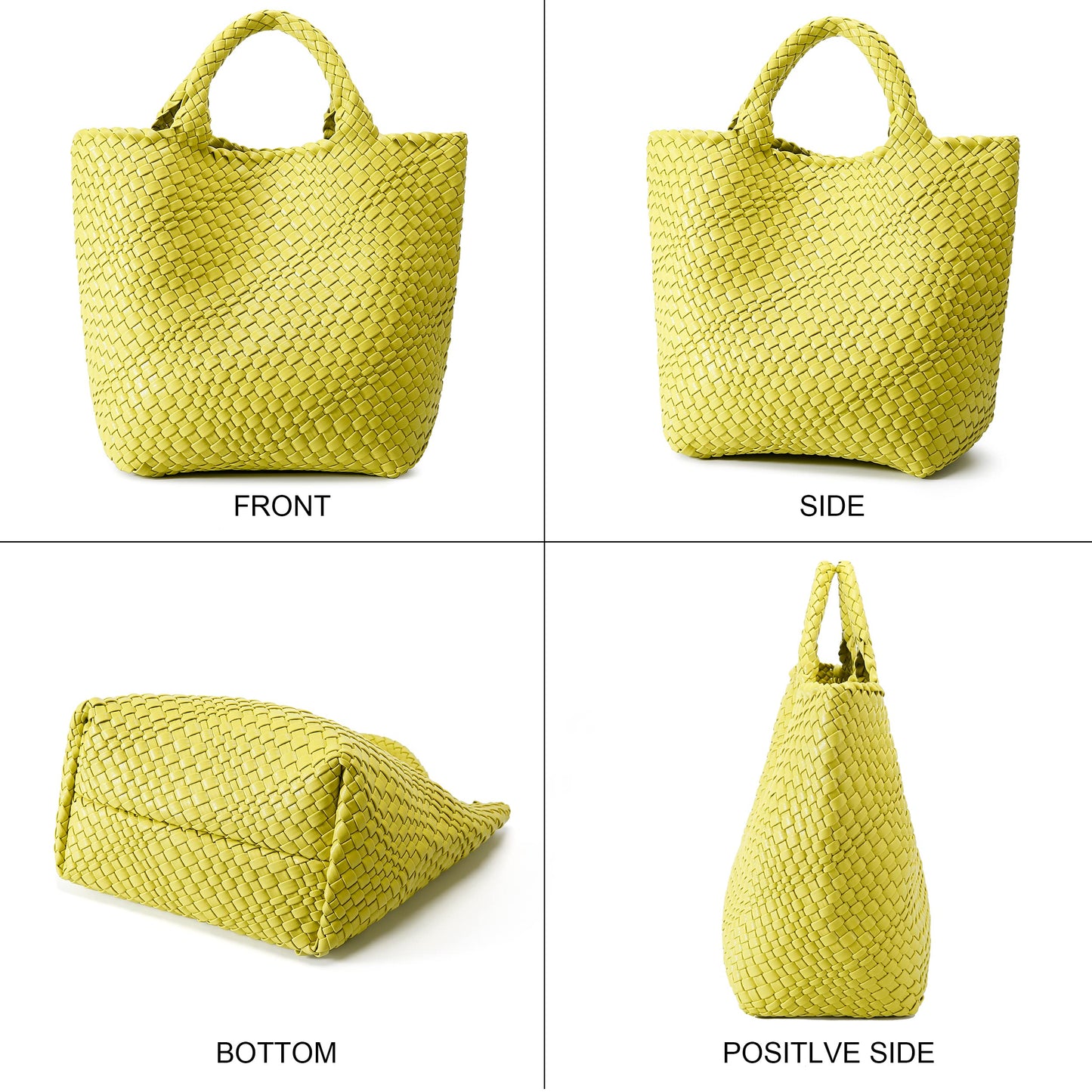 Vegan Leather Purses for Women, Handmade Purses and Handbags Summer Beach Travel Tote Woven Shoulder Bag with Detachable Satchel Strap