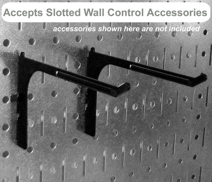 Wall Control Pegboard Organizer 4 ft. Metal Pegboard Standard Tool Storage Kit with Black Toolboard and Black Accessories