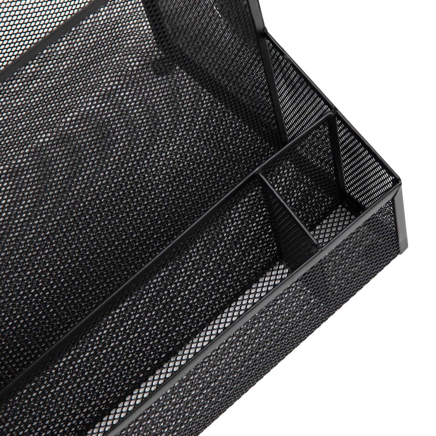 Mind Reader Desktop Organizer, Vertical File Storage, Letter Size, Office, Metal Mesh, 12.15" L x 9.5" W x 9.5" H, Black