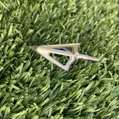 LEANPRO 6-Pack 420 Stainless Steel Fixed Blade Broadheads 100 Grain 1-1/8" Cut Premium Solid Arrow Tip for Archery Hunting for Crossbow and Compound Bow