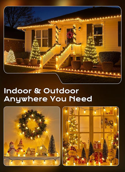 Minetom C9 LED Christmas Lights Outdoor (Warm White, 50 LED)