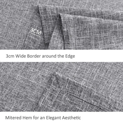 maxmill Flaxy Faux Linen Table Cloth with 2-Tone Slubby Texture Wrinkle Free Anti-Shrink Soft Tablecloth for Kitchen Dining Tabletop Outdoor and Indoor Use Rectangle 60 x 104 Inch Light Gray