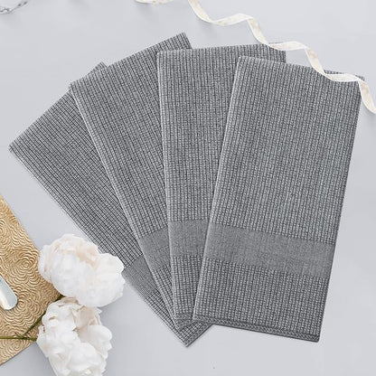 Homaxy Premium Kitchen Towels, Large Cotton Kitchen Hand Towels, Flat and Terry