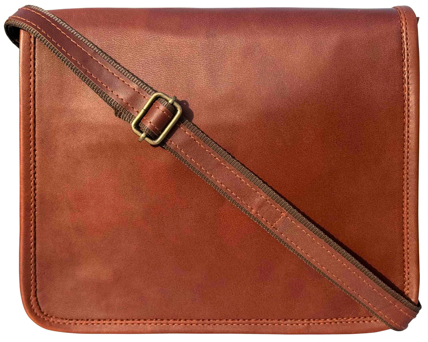 RUSTIC TOWN Leather Tablet iPad Messenger Bag - Shoulder Crossbody Satchel for Men and Women (11 inch)