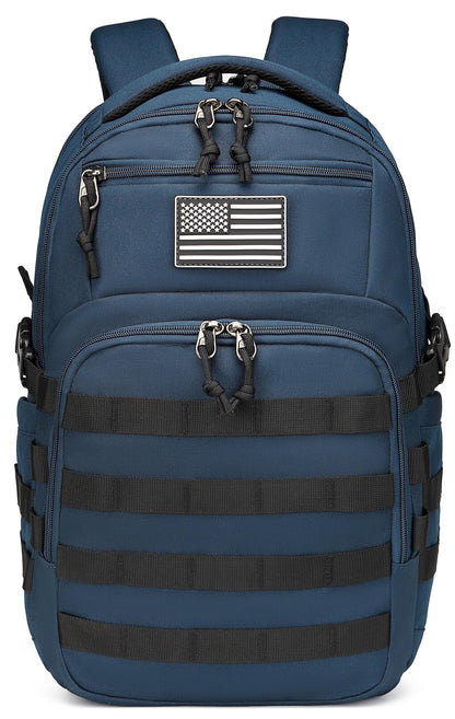 Wotony Military tactical backpack, backpack for men black small tactical assault bag (blue, 20 inch)