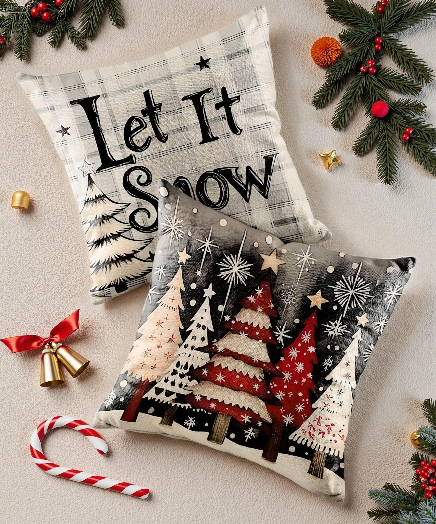 SEGXCFL Christmas Pillow Covers Decorative for Couch Sofa Livingroom Outdoor Christmas Home Decor