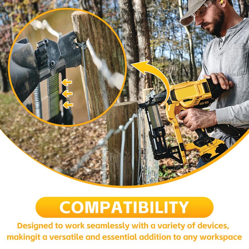 DFS9175B1G Fencing Staples for DEWALT 9GA Cordless Fencing Stapler Gun，9GA Galvanized Barbed Staples - 1-3/4", 960-Pack