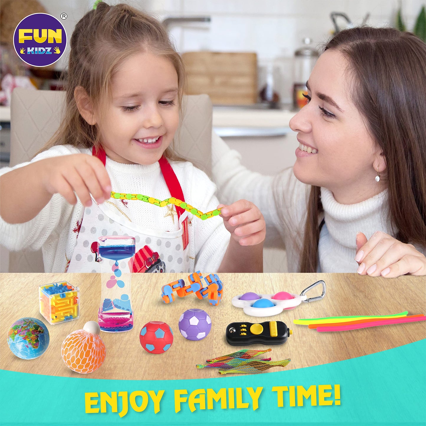 Gift Fidget Box Toys Pack for Kids 3-12, FunKidz Sensory Toys for Boys Girls Age 7-12 Autistic Children in Mystery Storage Portable Box