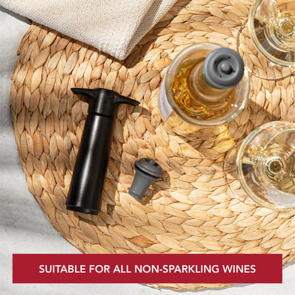 Vacu Vin Wine Saver Vacuum Stoppers – Set of 6 – Gray – Airtight Seal for Opened Bottles – Preserves Wine Freshness Up to 10 Days – Reusable & Dishwasher Safe – For Wine Saver Pump