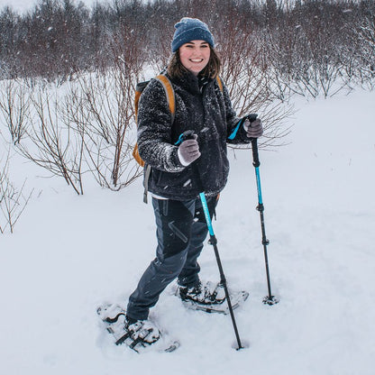 Retrospec Drifter Snowshoes for Women & Men - Lightweight Aluminum Frame Snow Shoes with Double Ratchet Binding System, Heel Lifts & Carry Bag for All Terrain Hiking & Winter Sports