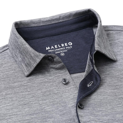 M MAELREG Mens Golf Shirt Short Sleeve Dry Fit Casual Moisture Wicking Performance Heather Collared Polo Shirt