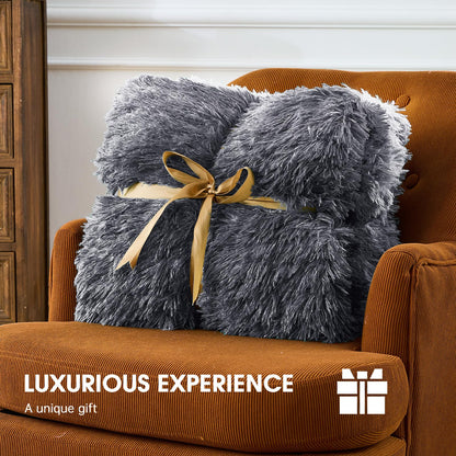 Heated Electric Blanket Throw,Warm Winter Birthday Gifts for Women Her Grandma-Faux Fur with Soft Sherpa,10 Heat Settings,5 Time Settings with Fast Heating, 50x60, Rainbow