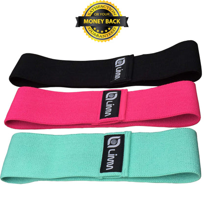 Fittest Pro by Limm Resistance Bands for Legs and Butt, Fabric Exercise Loop Bands Yoga, Pilates, Rehab, Fitness and Home Workout, Strength Bands for Booty