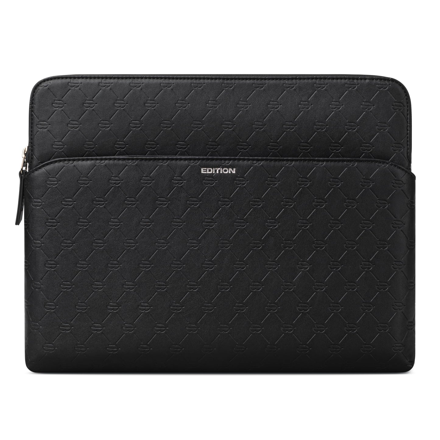 Comfyable x Edition Faux Leather Laptop Sleeve 13 14 Inch, Compatible with 13" MacBook Air M5 & 14" MacBook Pro M5 Pro/Max 2026, Mac Travel Case with a Front Zip Pocket for Men Women, Black