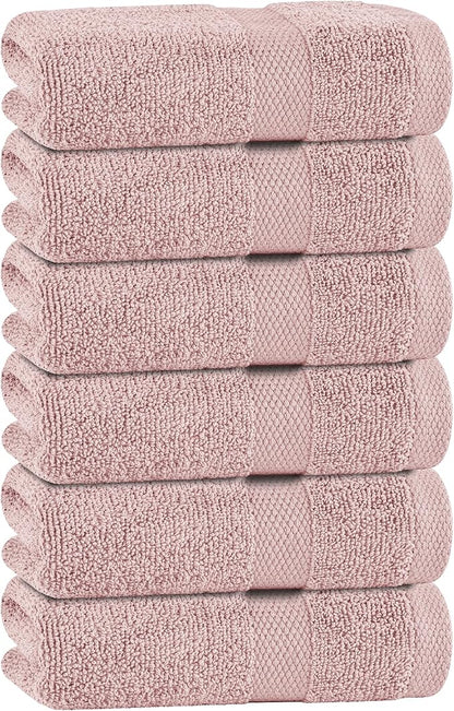 White Classic Pink Hand Towels for Bathroom Cotton Hand Towel Bulk for Gym