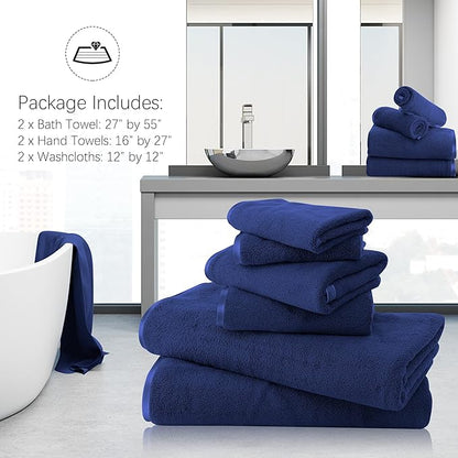 TENSTARS Luxury Silk Hemming Towel Set