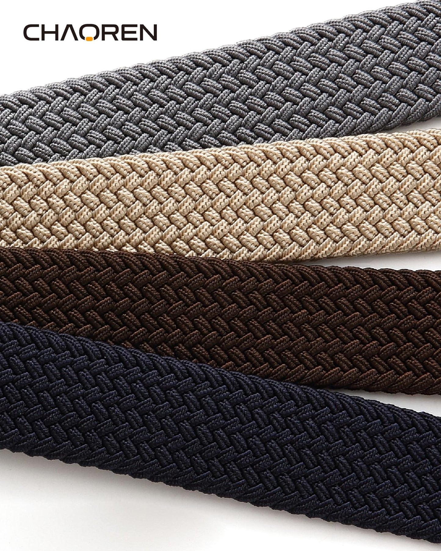 CHAOREN Mens Belt - Braided Stretch Golf Belt for Men 1 3/8"- Gift for Golf Pants Casual Shorts Jeans