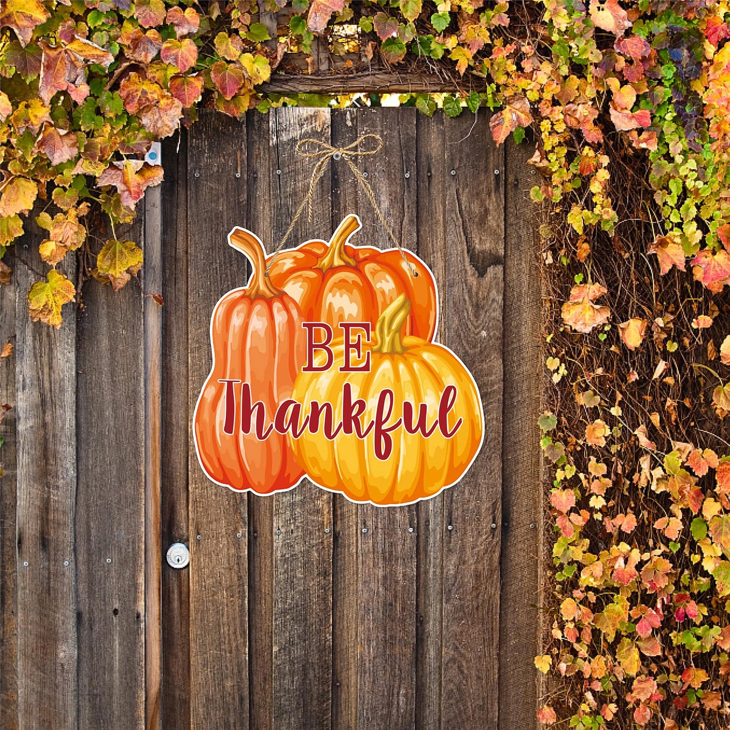 Fall Thanksgiving Home Front Door Hanger Decor - 3pcs Autumn Pumpkin Turkey Leaves Orange Paper Signs Banners, Baby Shower Birthday Wall Hanging Indoor Decorations Lasting Surprise