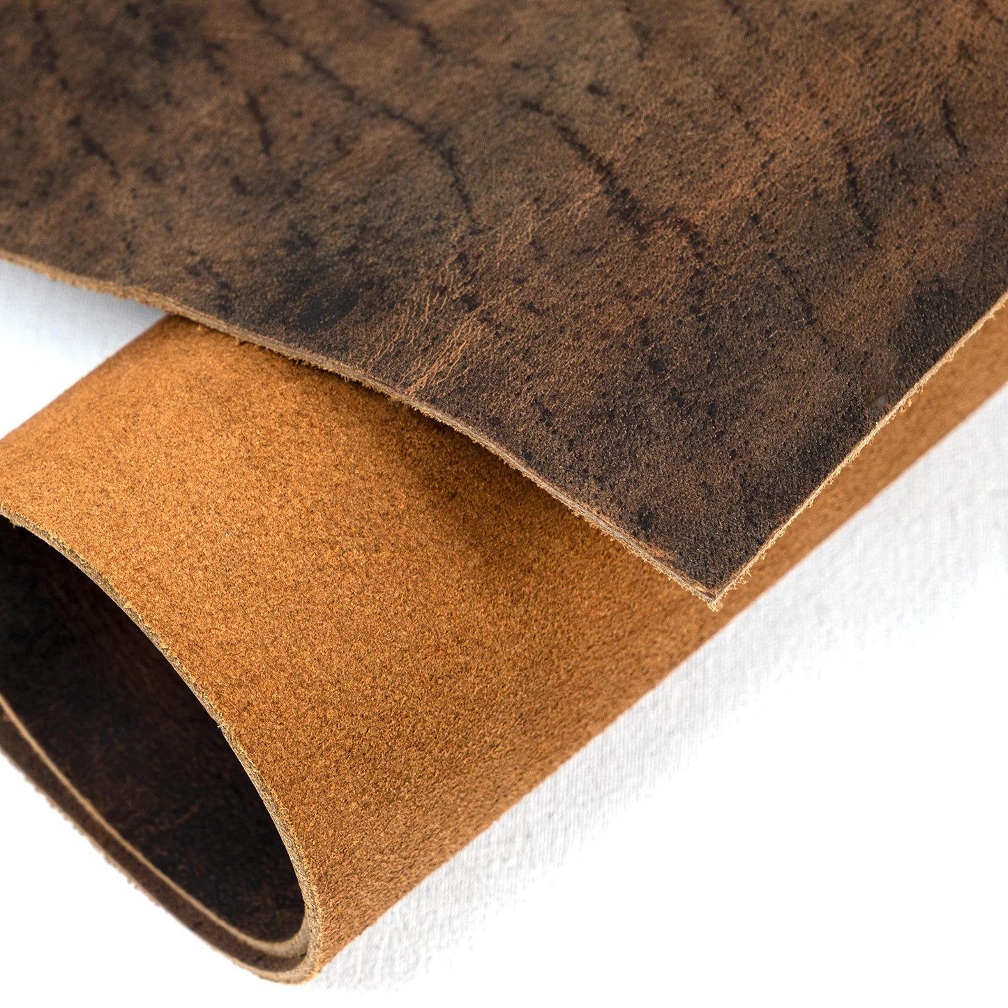 Genuine Leather Roll & Sheets Set of 4 | Soft Leather, Quality Raw, Sheet & Roll 12" x 12" + 36" Cord