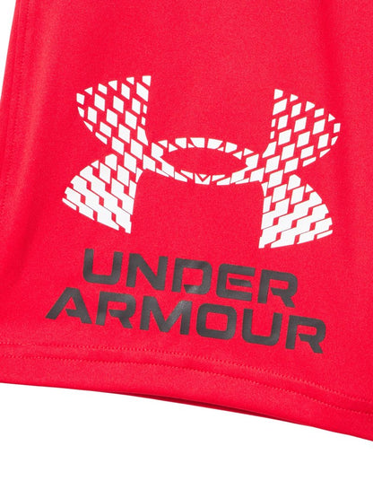 Under Armour Boys Tech Logo Shorts, (600) Red / / White, Medium Plus