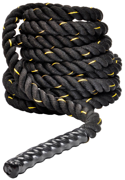 Fitvids Battle Rope 1.5Inch 2 Inch Diameter Poly Dacron 30 FT – 40 FT – 1.5-Inch, 50FT – Black