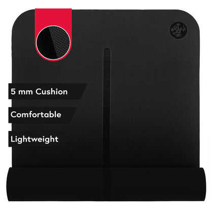 Manduka Begin Yoga Mat 68" - 5mm Cushioning | Comfortable, Lightweight & Reversible with Alignment Stripe | Budget-Friendly | 68 x 24 inches