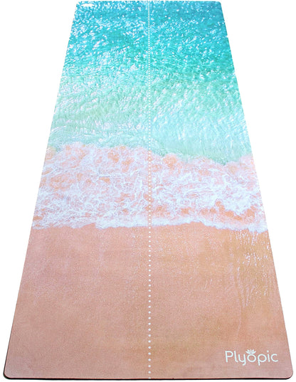 Plyopic. All In One Yoga Mat | Luxury Sweat-Grip Mat/Towel Combo | Ideal for Yoga, Hot Yoga, Bikram, Pilates, Workout & Exercise | Eco-Friendly Natural Rubber