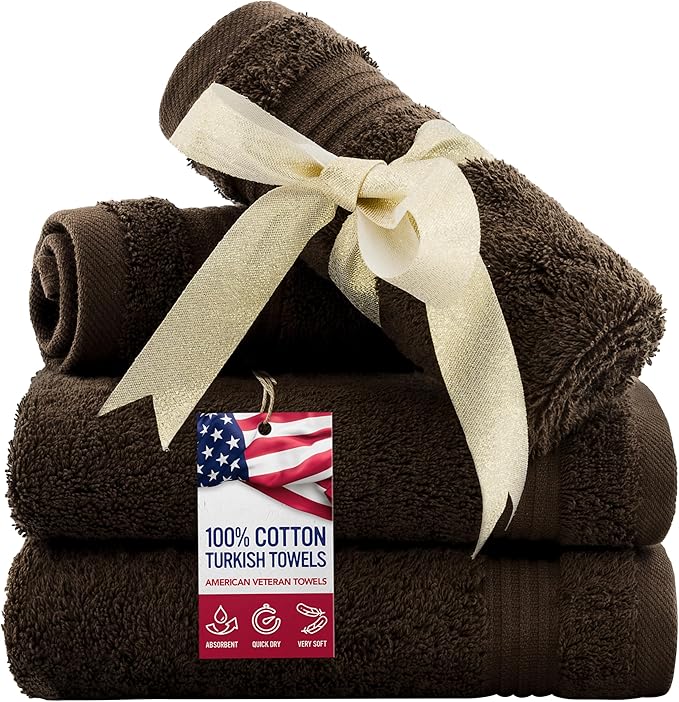 American Veteran Towel, 100% Cotton Turkish Washcloths