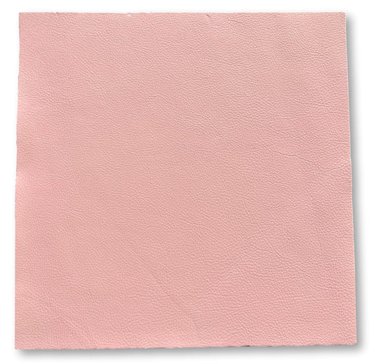 Natural Grain Cow Leathers: 12'' x 12'' Pre-Cut Leather Pieces (Pink, 1 Piece)