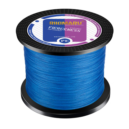 Braided Fishing Line Abrasion Resistant Superline Zero Stretch&Low Memory Extra Thin Diameter Blue 327Yds,65LB