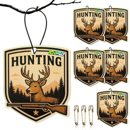 HappyAlley 6 Pack Cover Scent for Deer Hunting, Human Scent Eliminating, Deer Hunting Essentials, Long-Lasting Fresh Aroma, Odor Control Blocker with 3 Safety Pins & 1 Elastic Cord