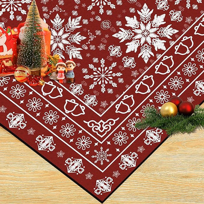 4' X 6' Christmas Rug Snowflake Area Rugs for Living Room Bedroom Dining Room Nursery Dorm Plaid Mat Washable for Kids Girls Women Xmas Carpet Floor Pad Doormat Winter